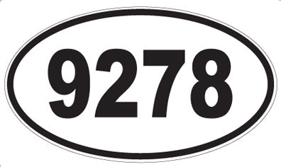 9278 - Oval Sticker