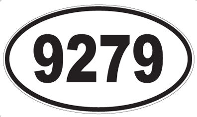 9279 - Oval Sticker