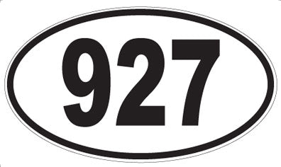 927 - Oval Sticker