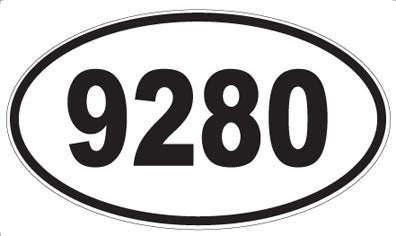 9280 - Oval Sticker