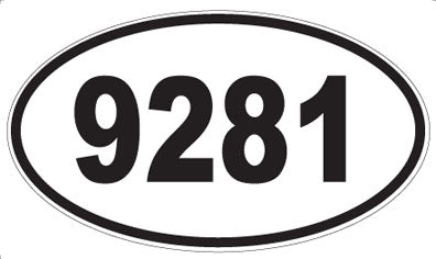 9281 - Oval Sticker
