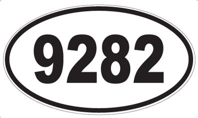 9282 - Oval Sticker