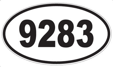 9283 - Oval Sticker