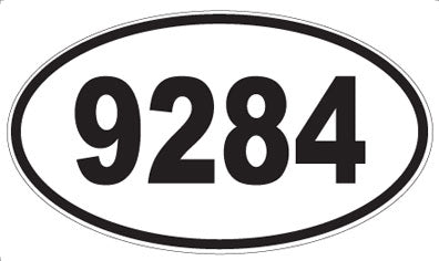 9284 - Oval Sticker