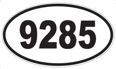 9285 - Oval Sticker
