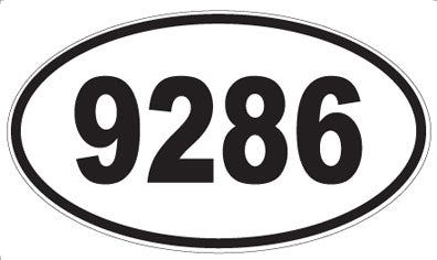 9286 - Oval Sticker