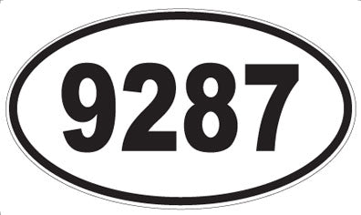 9287 - Oval Sticker