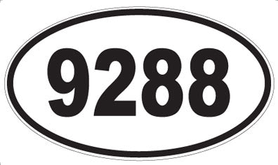 9288 - Oval Sticker