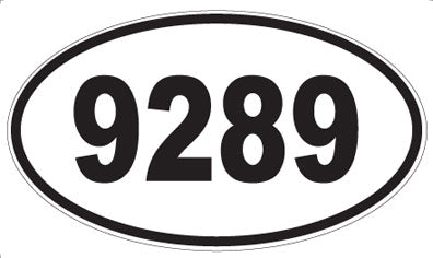 9289 - Oval Sticker