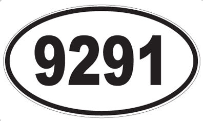9291 - Oval Sticker