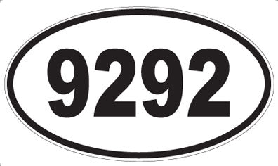 9292 - Oval Sticker