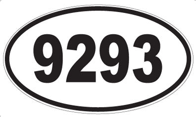 9293 - Oval Sticker