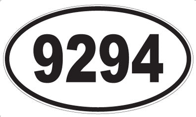 9294 - Oval Sticker