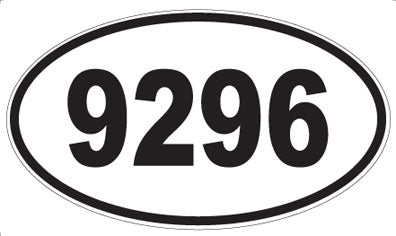 9296 - Oval Sticker