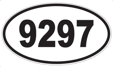 9297 - Oval Sticker