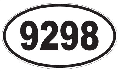 9298 - Oval Sticker