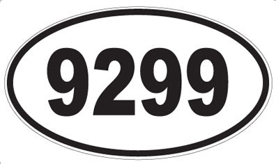 9299 - Oval Sticker