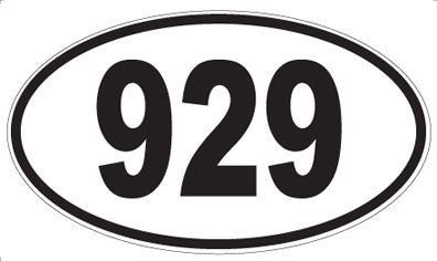 929 - Oval Sticker