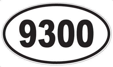 9300 - Oval Sticker