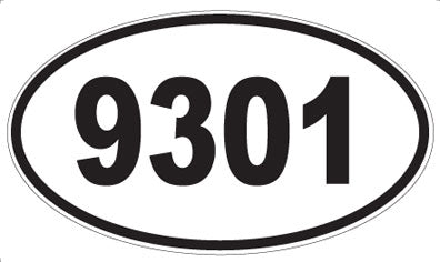 9301 - Oval Sticker