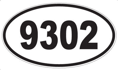 9302 - Oval Sticker