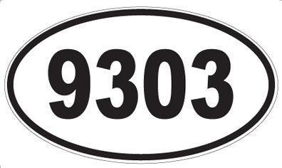 9303 - Oval Sticker