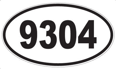 9304 - Oval Sticker