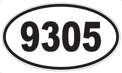 9305 - Oval Sticker