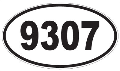 9307 - Oval Sticker