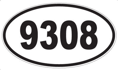 9308 - Oval Sticker
