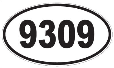 9309 - Oval Sticker