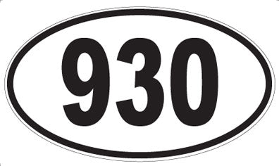 930 - Oval Sticker
