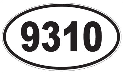 9310 - Oval Sticker
