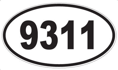 9311 - Oval Sticker