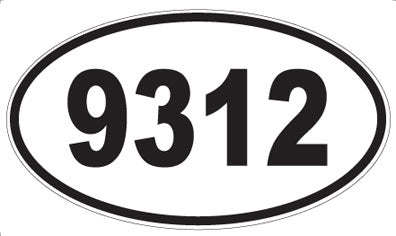 9312 - Oval Sticker