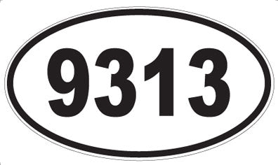 9313 - Oval Sticker