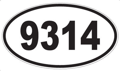 9314 - Oval Sticker