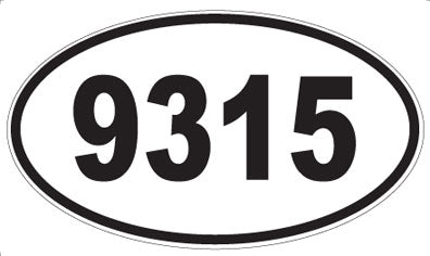 9315 - Oval Sticker