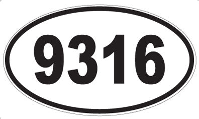 9316 - Oval Sticker