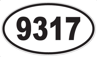 9317 - Oval Sticker