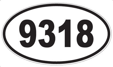 9318 - Oval Sticker