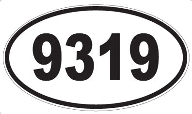 9319 - Oval Sticker