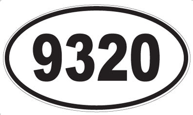 9320 - Oval Sticker