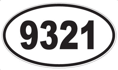 9321 - Oval Sticker