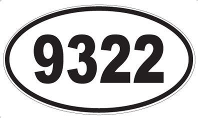 9322 - Oval Sticker