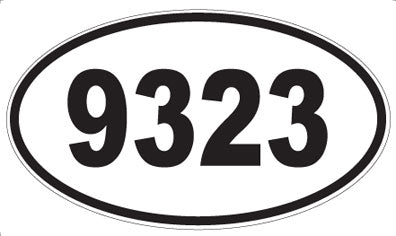 9323 - Oval Sticker
