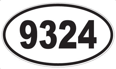 9324 - Oval Sticker