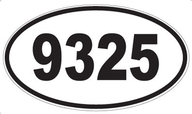 9325 - Oval Sticker