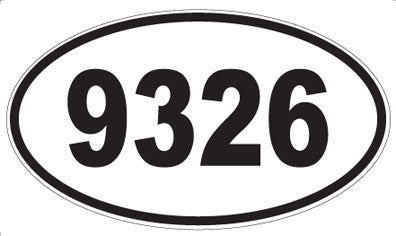 9326 - Oval Sticker