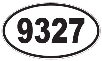 9327 - Oval Sticker